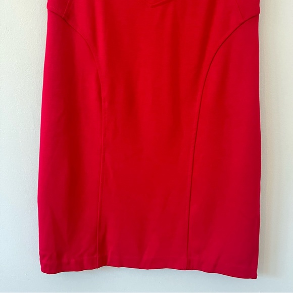 Guess SL Hedy Fitted Paneled Sleeveless Dress Red Mesh Accent (U1-2) - Picture 4 of 14